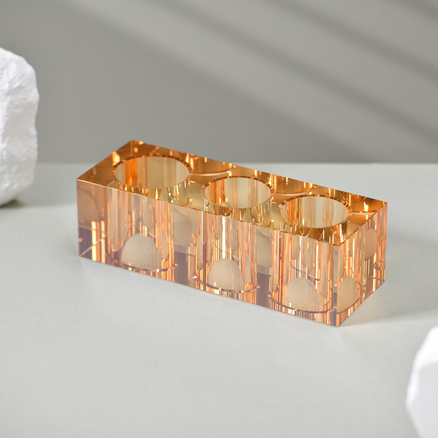 FIBO AMBER 3 HOLE ELECTRIC TOOTHBRUSH HOLDER