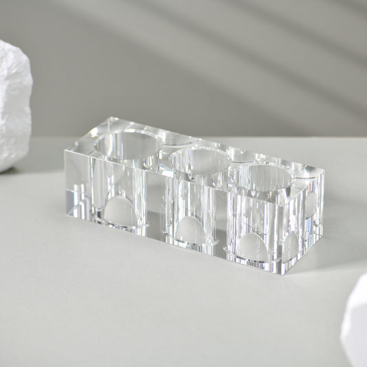 FIBO CLEAR 3 HOLE ELECTRIC TOOTHBRUSH HOLDER