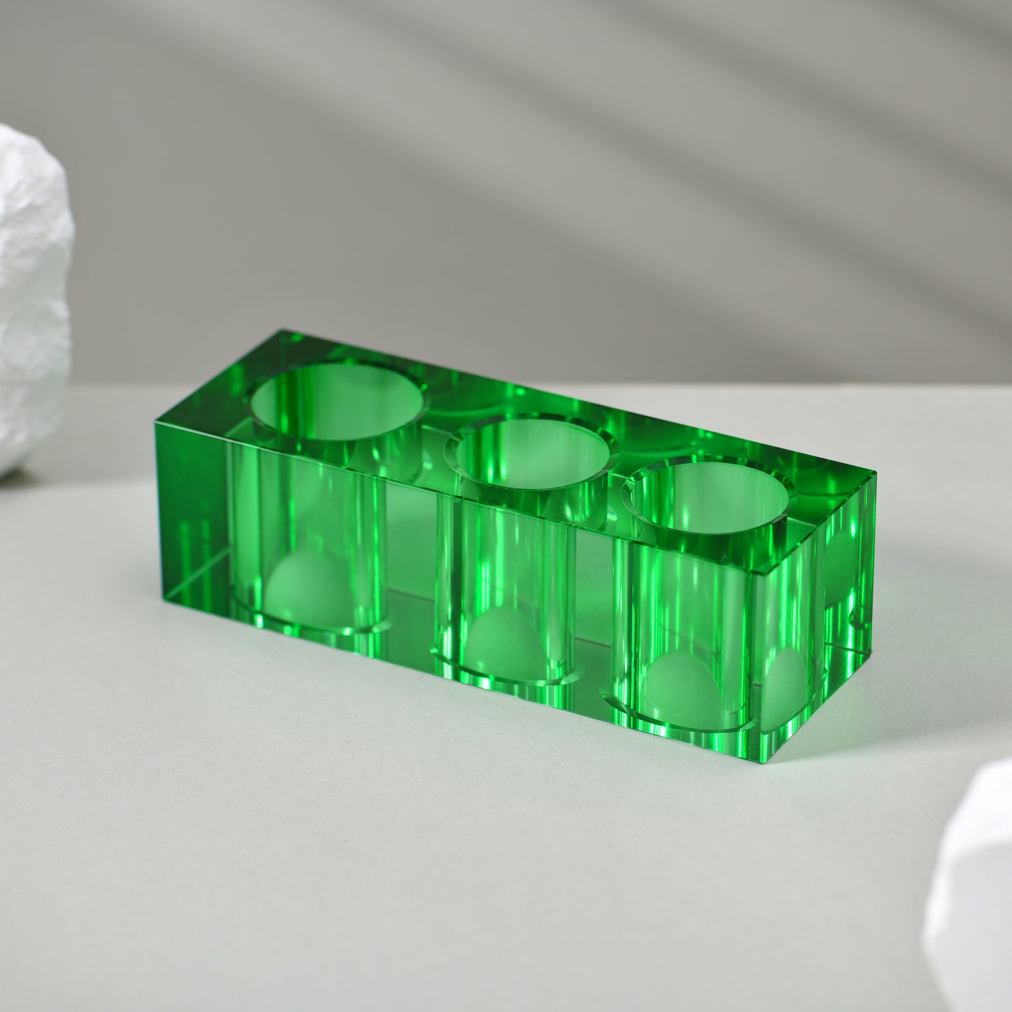 FIBO DARK GREEN 3 HOLE ELECTRIC TOOTHBRUSH HOLDER