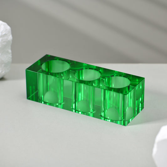 FIBO DARK GREEN 3 HOLE ELECTRIC TOOTHBRUSH HOLDER