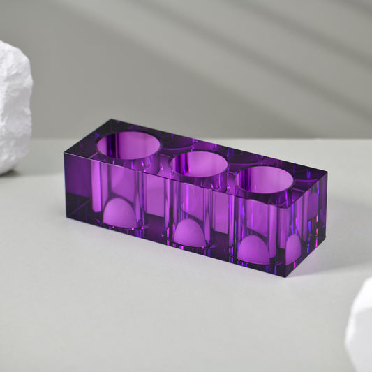 FIBO PURPLE 3 HOLE ELECTRIC TOOTHBRUSH HOLDER