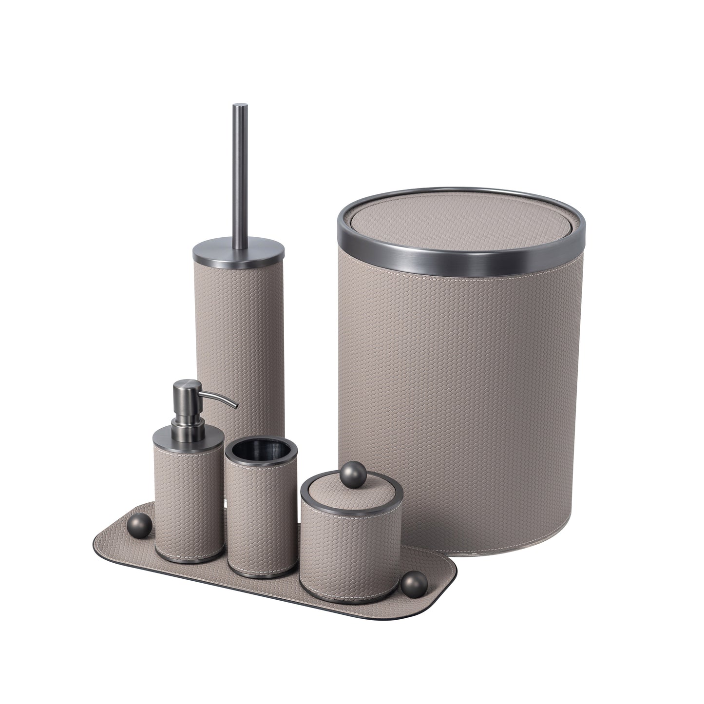 LAMON Round Silver Haze Set 6-PCS