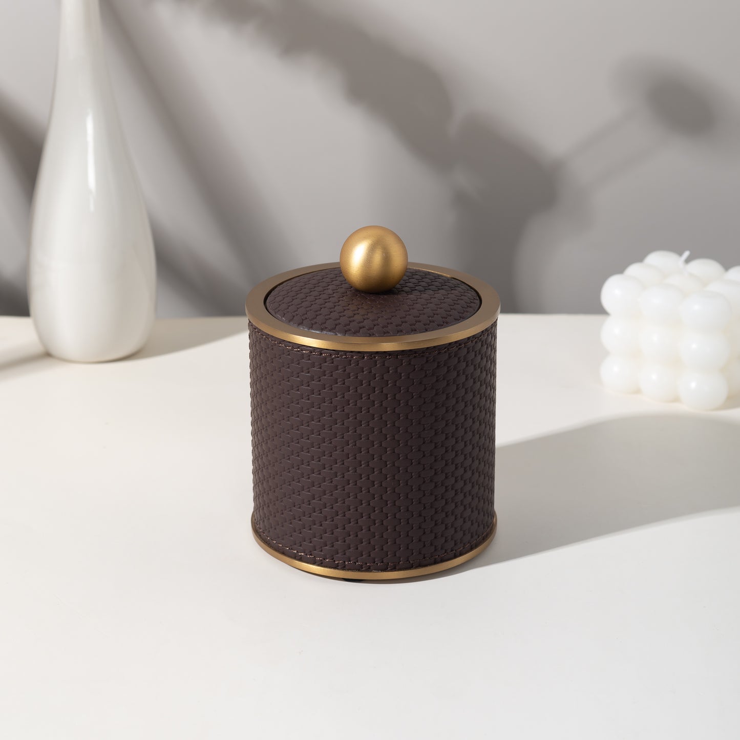 LAMON ROUND MIDNIGHT MOCHA CANISTER