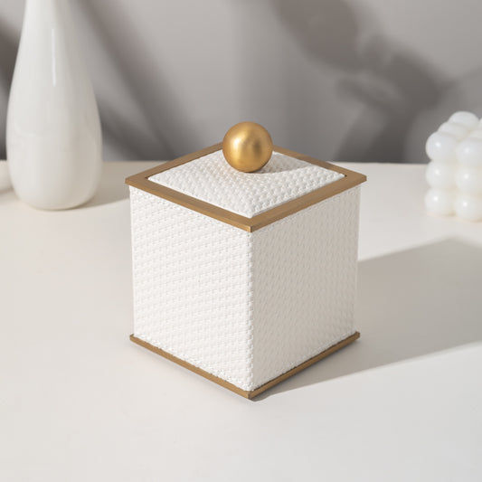 LAMON SQUARE IVORY CANISTER