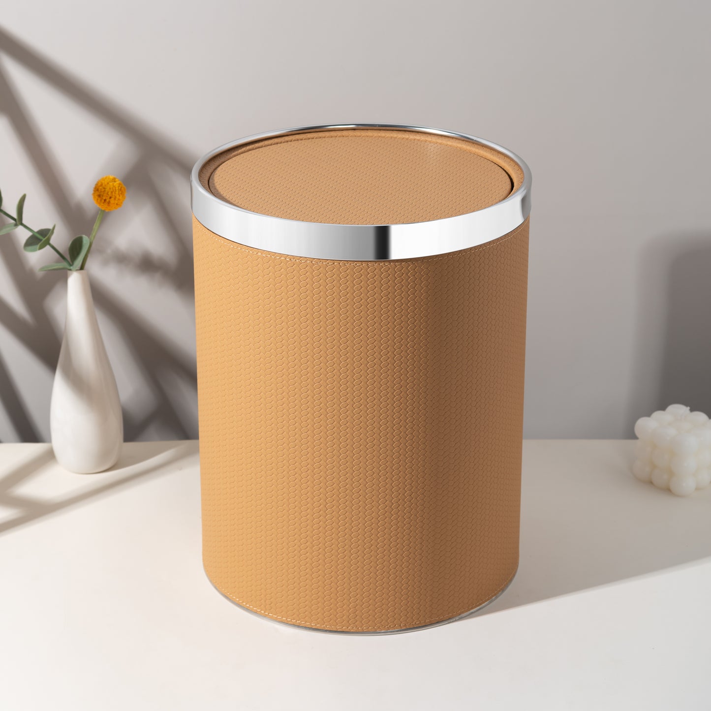 LAMON ROUND GOLDEN HOUR TRASH CAN