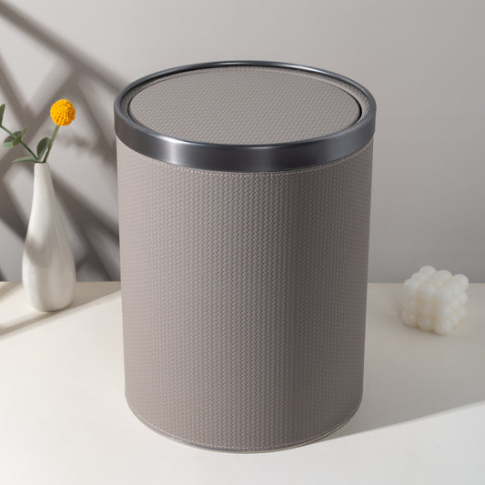LAMON ROUND SILVER HAZE TRASH CAN