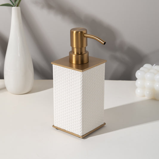 LAMON SQUARE IVORY PUMP DISPENSER