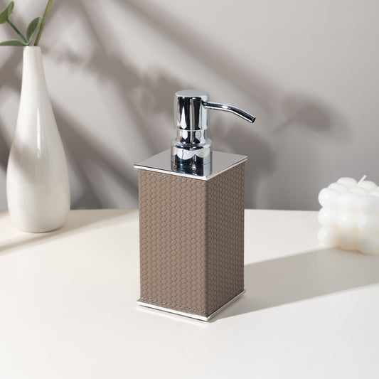 LAMON SQUARE GREIGE PUMP DISPENSER