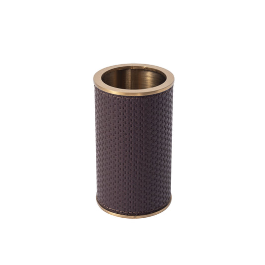 LAMON ROUND MIDNIGHT MOCHA BRUSH HOLDER