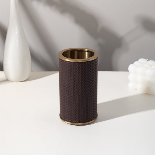 LAMON ROUND MIDNIGHT MOCHA BRUSH HOLDER