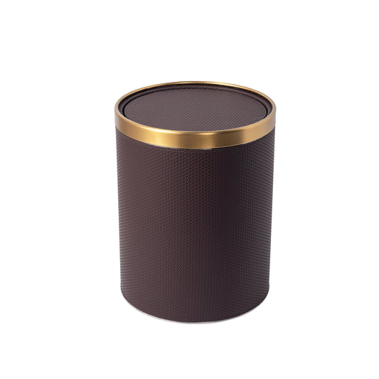 LAMON ROUND MIDNIGHT MOCHA TRASH CAN