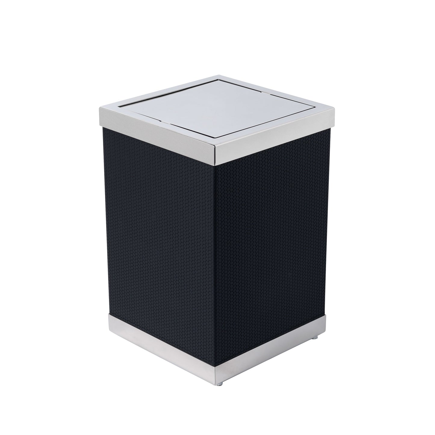 LAMON SQUARE INK SLATE  TRASH CAN