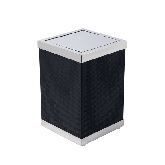 LAMON SQUARE INK SLATE  TRASH CAN