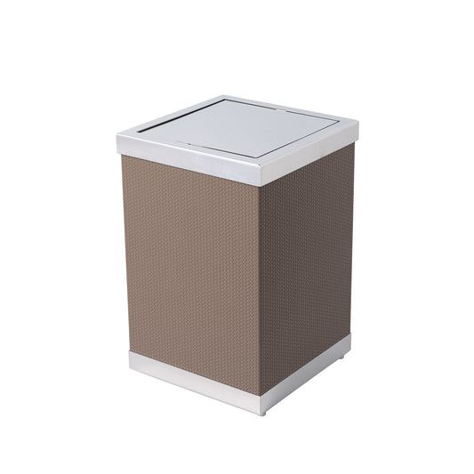 LAMON SQUARE GREIGE TRASH CAN
